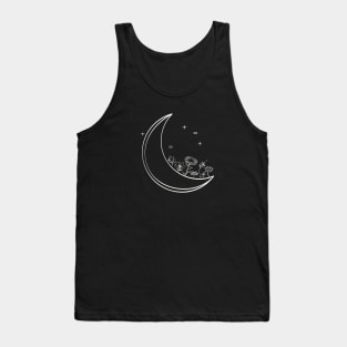 Let Your Light Shine Shirt, Floral Moon Shirt, Floral Woman tee, Moon Lover Shirt Tank Top